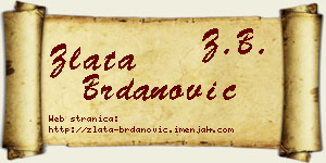 Zlata Brdanović vizit kartica
